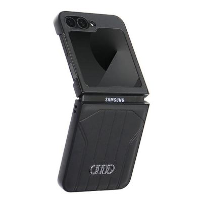 4. Audi Synthetic Leather MagSafe Case for Samsung Galaxy Z Flip 6 - Black
