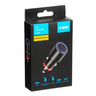 7. CAR CHARGER I-BOX C-20 USB C+A 48W