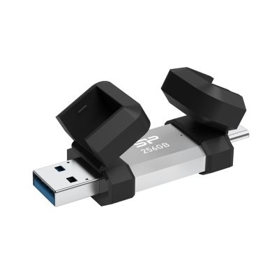 2. Silicon Power C51 256GB USB-A USB-CSilver