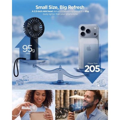 3. Spigen A905 Mini Portable Handheld Fan - Black