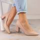 4. Women's nude pumps with a block heel Sergio Leone PB414