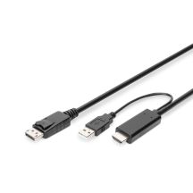 HDMI 4K 30Hz Power Adapter Cable USB A to DisplayPort 2m