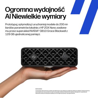 49. HP ZGX Nano G1n AI GB10 128 GB LPDDR5x-SDRAM 4 TB SSD Linux Mini PC AI Workstation, AI PC Black