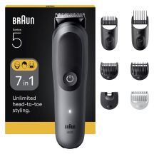 Braun 7-in-1 Grooming Set | Series 5 All-in-One Set AIO5520 | Cordless | 14 Length Settings | Black