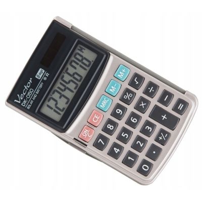 2. Vector Pocket Calculator DK-050, Gray