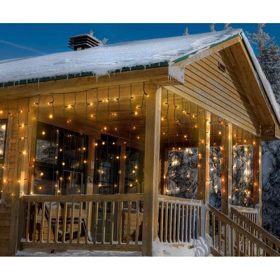 17. CHRISTMAS TREE LIGHTS LIGHT CURTAIN 200x70CM OUTDOOR LED WARM WHITE FLASH