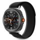3. Tech-Protect Nylon Stripe Strap for Samsung Galaxy Watch 40/44/46 mm - Black and Orange