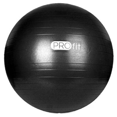4. PROfit Gymnastics Ball 75cm Black with Pump DK2102