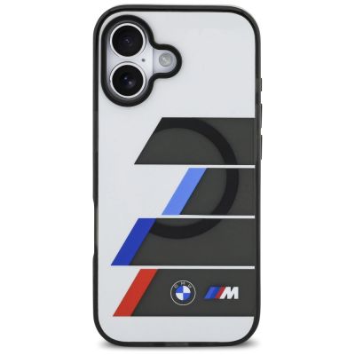 3. BMW M IML Metal Buttons Tricolor Lines MagSafe Case for iPhone 17 - Gray