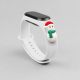 2. Strap Xmas for Xiaomi Mi Band 3 / 4 Christmas Silicone Strap Bracelet with Snowman - White