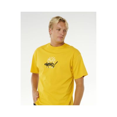 6. RIP CURL Inner Visions Rotten Sun Tee Yellow