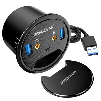 2. GRAUGEAR G-THUB-AU-60 USB 3.2 Gen 1 (3.1 Gen 1) Type-A Hubs and Hubs Black