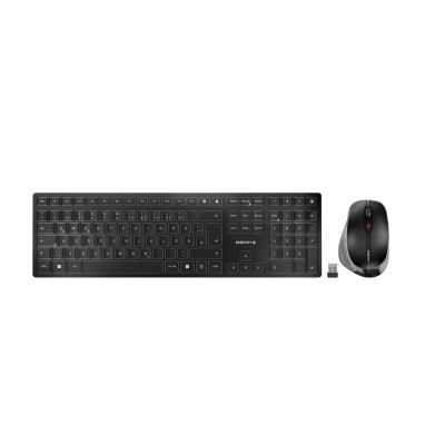 7. CHERRY DW 9500 SLIM Keyboard Mouse Included Universal RF Wireless + Bluetooth QWERTZ German Black, Gray