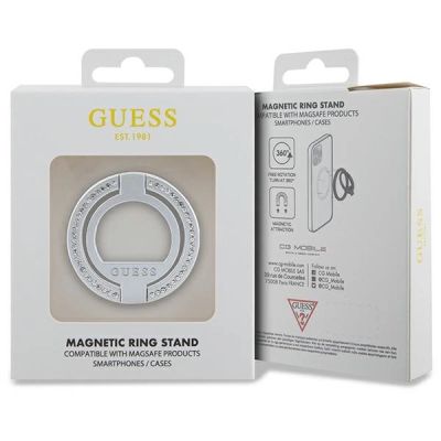 4. Guess MagSafe Ring Rhinestone holder - silver