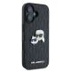 4. Karl Lagerfeld Monogram Karl & Choupette Head Pin iPhone 16 Case - Black