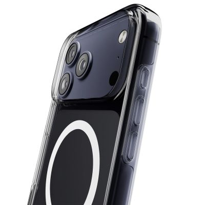 4. Puro Impact Clear D3O TPU+PC Case Compatible with MagSafe for iPhone 17 Pro Max - Transparent