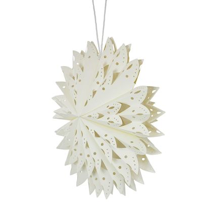 9. DECORATIVE STAR SNOWFLAKE HANGING PAPER 50CM WHITE