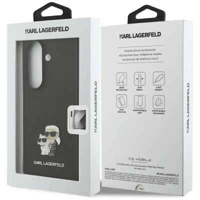 8. Karl Lagerfeld Saffiano Karl&Choupette Pin Case for Samsung Galaxy Z Fold7 - Black