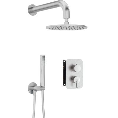 Concealed shower set with mixing box - with shower head