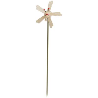 4. DECORATIVE LADYBUG ON A PIKE WITH A PINWHEEL, BEIGE