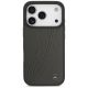 3. Mercedes Leather Large Laurel Leave MagSafe Case for iPhone 17 Pro - Black and Gray