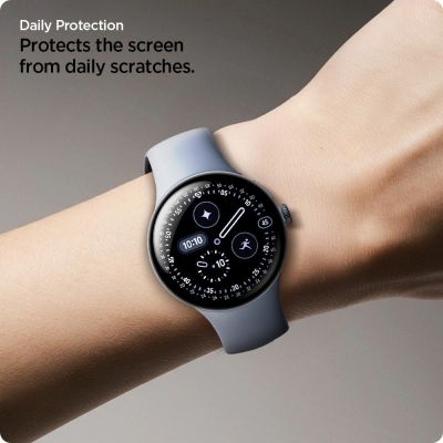 10. Spigen Elite Shield EZ Fit 2-Pack hydrogel foil for Google Pixel Watch 45 mm