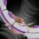 12. HHM17 HULA HOP WHITE/VIOLET WITH MAGNETS AND WEIGHT + HMS COUNTER