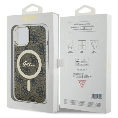 8. Guess IML 4G MagSafe case for iPhone 15 - brown