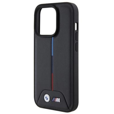6. BMW Quilted Tricolor iPhone 15 Pro Case - Black
