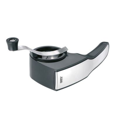 2. GEFU 19060 Manual Grater/Spiralizer Rotary Grater Black, Stainless Steel
