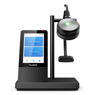 3. Yealink WH66 Mono UC Headset Wireless Headband Office/Call Center USB Type-A Bluetooth Charging Stand Black