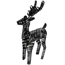 REINDEER DECORATION 60 CM 60 LED BLACK