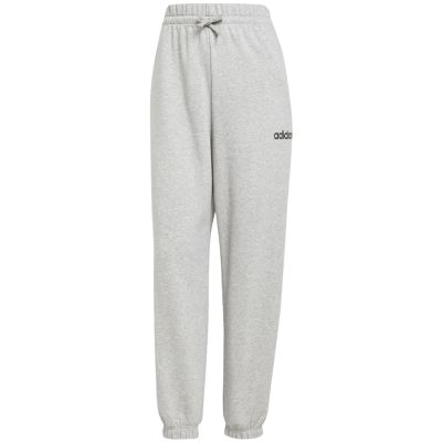 2. Women's adidas Essentials Linear French Terry Cuffed Trousers Light Grey JC5953