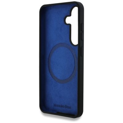 7. Mercedes Silicone Contrasted Curves MagSafe Case for Samsung Galaxy S25 - Black