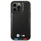3. BMW Leather Stamp Tricolor Case for iPhone 14 Pro - Black