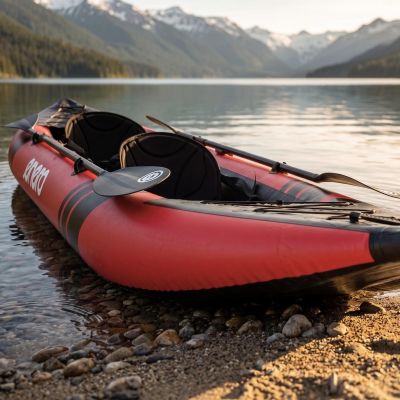 63. 2-PERSON KAYAK SET 385x96x42CM LAMINATED PVC 200KG ENERO