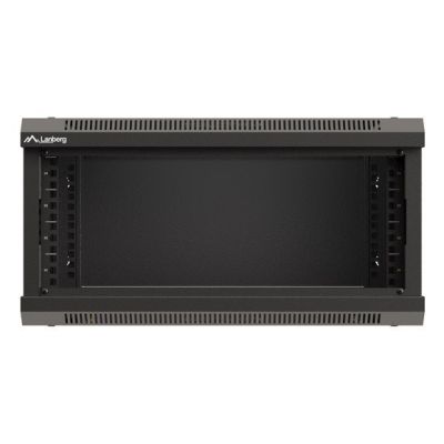 9. Wall-mounted rack installation cabinet 19" 4U 540x350 black glass door LANBERG (flat pack)