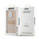 13. DKNY Leather Mono Stripe & Metal Logo case for iPhone 15 Pro - pink