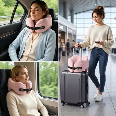 5. Tech-Protect ComfortRest Travel Pillow - Pink
