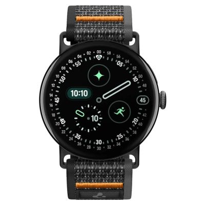 2. Spigen Athlex Air Band for Google Pixel Watch 41 mm – Black-Orange
