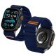 2. Tech-Protect Nylon Slip Strap for Apple Watch 44 / 45 / 46 / 49 mm - Navy Blue