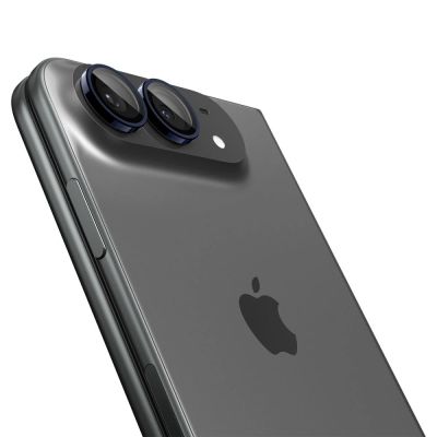 3. Spigen Optik Pro Glas.tR EZ Fit 2-Pack Tempered Glass Camera Screen Protector for iPhone Duo - Navy Blue