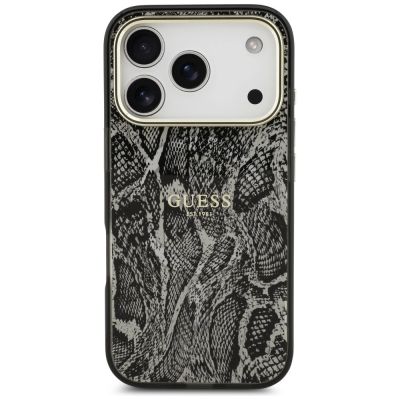3. Guess Python Pattern MagSafe Case for iPhone 17 Pro - Black