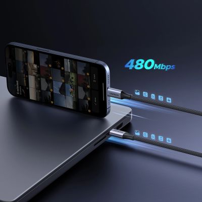 14. Ugreen 2in1 USB-C Cable - 2xUSB-C PD 140W 2m - Black