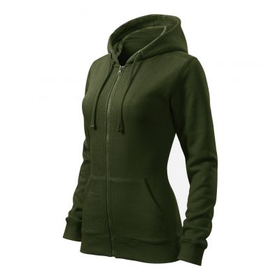Women's Trendy Zipper Sweatshirt (Military)