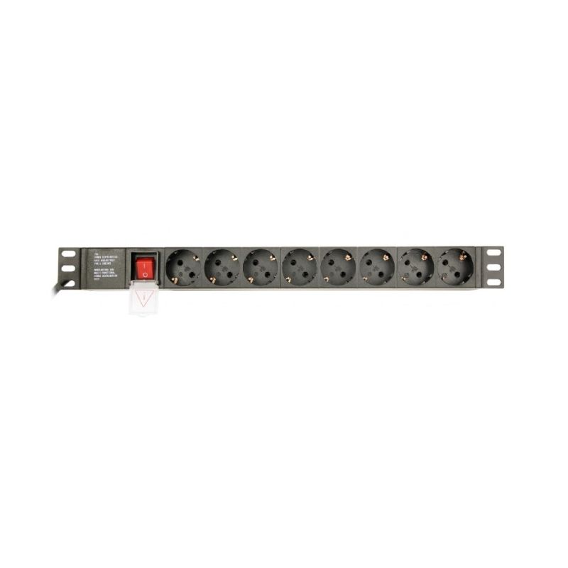 2. GEMBIRD 19" Rack Power Strip PDU EG-PDU-014-C14 1U, 10 A, 8 x SCHUKO, C14 Plug, 3 m Cable