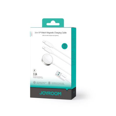 5. Joyroom S-IW007 3-in-1 cable USB-A magnetic charger - Lightning 1.2m - white