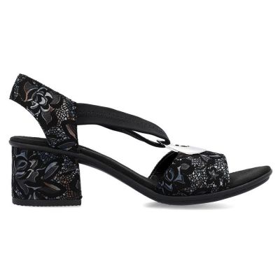 9. Comfortable Rieker W RKR679 black sandals