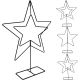 9. DECORATIVE STAR METAL STAND 50CM BLACK MICA