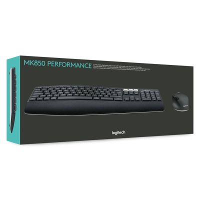 3. Logitech MK850 Performance Keyboard Mouse Included Universal RF Wireless + Bluetooth QWERTZ German Black